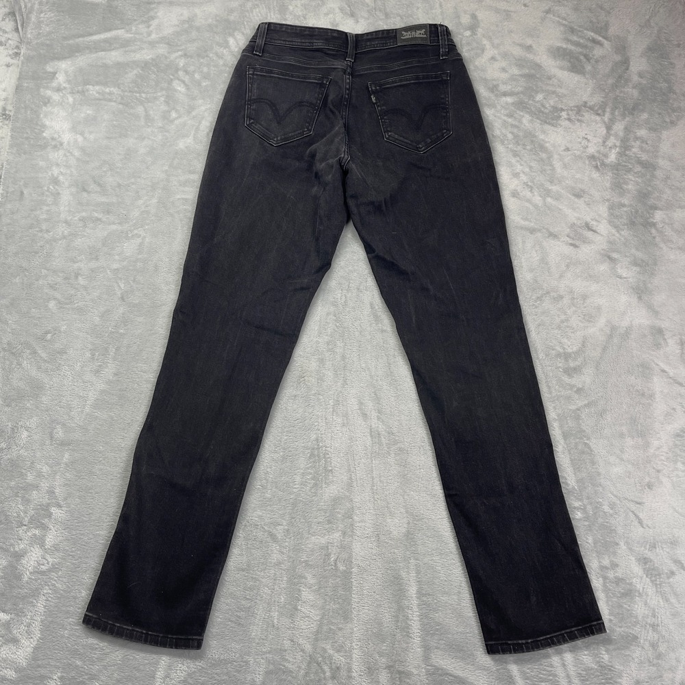 Levi's 529 Jeans Womens‎ 8 (29x32) Black Denim Curvy Grunge Americana Skinny Leg - Picture 2 of 11